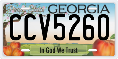GA license plate CCV5260
