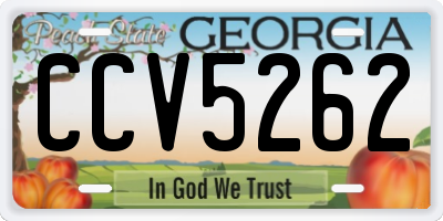 GA license plate CCV5262