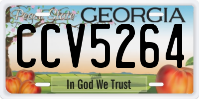GA license plate CCV5264