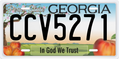 GA license plate CCV5271