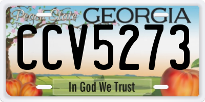 GA license plate CCV5273