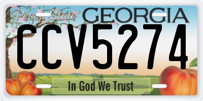 GA license plate CCV5274