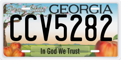 GA license plate CCV5282