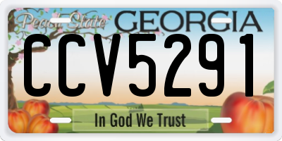 GA license plate CCV5291