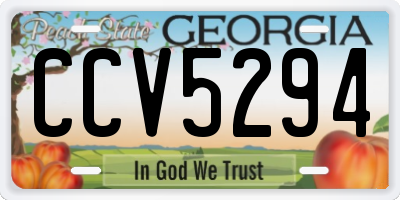 GA license plate CCV5294