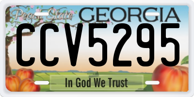 GA license plate CCV5295