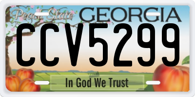 GA license plate CCV5299