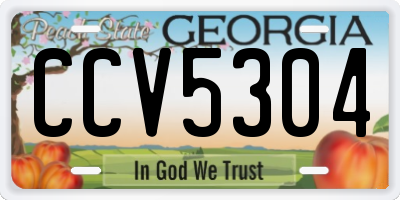 GA license plate CCV5304