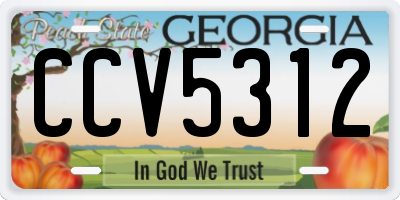GA license plate CCV5312