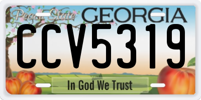 GA license plate CCV5319