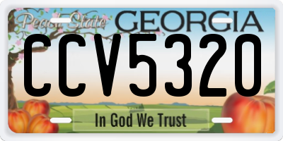 GA license plate CCV5320