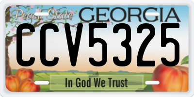 GA license plate CCV5325