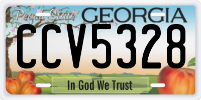 GA license plate CCV5328