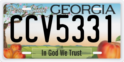 GA license plate CCV5331