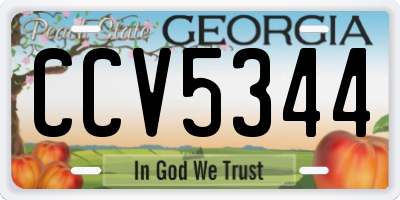 GA license plate CCV5344