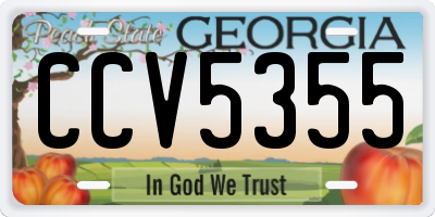 GA license plate CCV5355