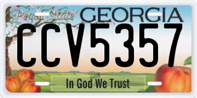 GA license plate CCV5357