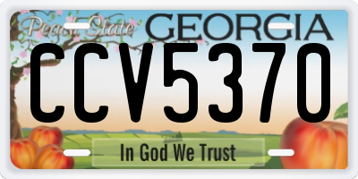 GA license plate CCV5370