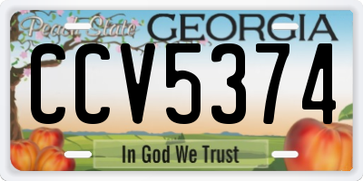 GA license plate CCV5374