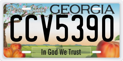 GA license plate CCV5390