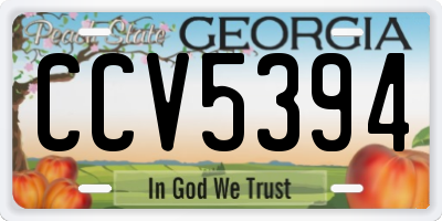 GA license plate CCV5394