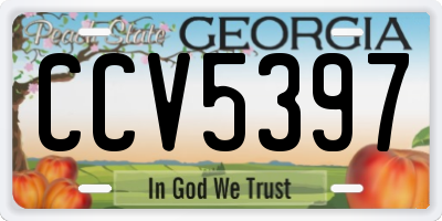GA license plate CCV5397