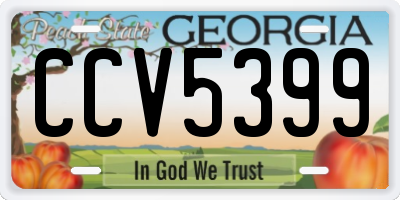 GA license plate CCV5399