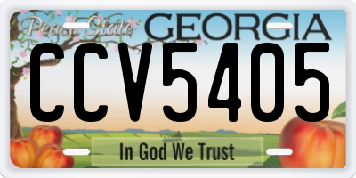 GA license plate CCV5405