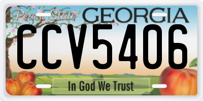 GA license plate CCV5406