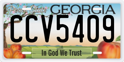GA license plate CCV5409