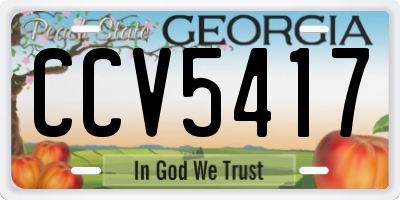 GA license plate CCV5417