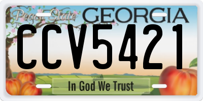 GA license plate CCV5421