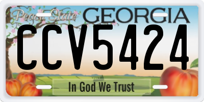 GA license plate CCV5424