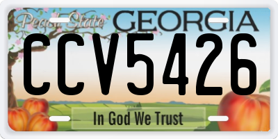 GA license plate CCV5426