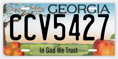 GA license plate CCV5427