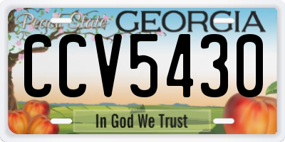 GA license plate CCV5430