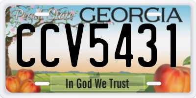 GA license plate CCV5431