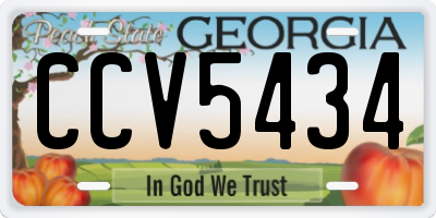 GA license plate CCV5434