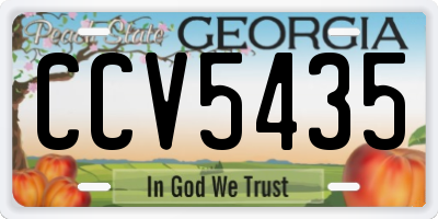GA license plate CCV5435