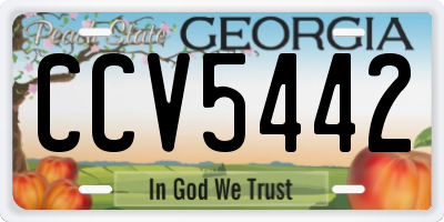 GA license plate CCV5442