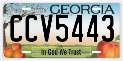 GA license plate CCV5443