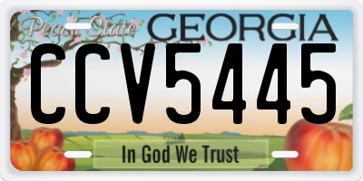 GA license plate CCV5445