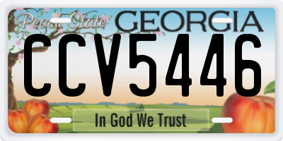 GA license plate CCV5446
