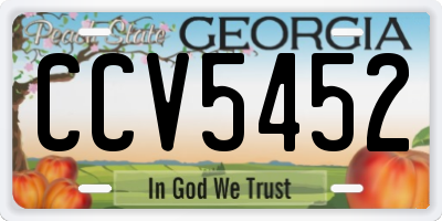 GA license plate CCV5452