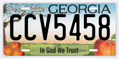 GA license plate CCV5458
