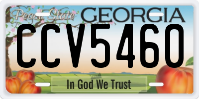 GA license plate CCV5460