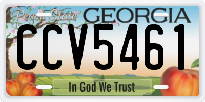 GA license plate CCV5461