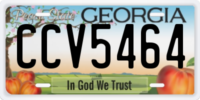 GA license plate CCV5464