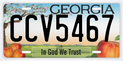 GA license plate CCV5467
