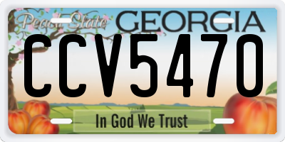 GA license plate CCV5470